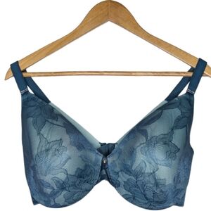 Cacique Lightly Lined Balconette Teal Bra